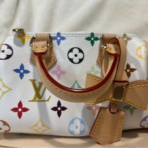 Louis Vuitton White Multicolor Mini Bag